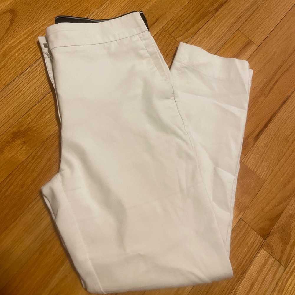 Zara Womens Classic White Chinos